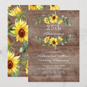 Invitation Couronne de soleil rustique Fête d'anniversaire de