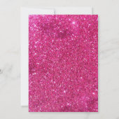 Invitation Couronne de Strass Rose Chaud Baptême Princesse (Dos)