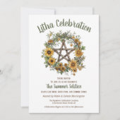 Invitation Couronne de tournesol du solstice d'été Litha (Devant)