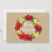 Invitation Couronne de vacances hawaïennes Paradis tropical e (Devant)