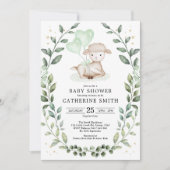 Invitation Couronne de verdure d'eucalyptus Little Lamb Baby  (Devant)