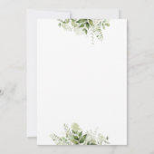 Invitation Couronne de verdure Monogramme Mariage (Dos)