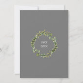 Invitation Couronne de verdure pour les 25 ans de mariage (Dos)