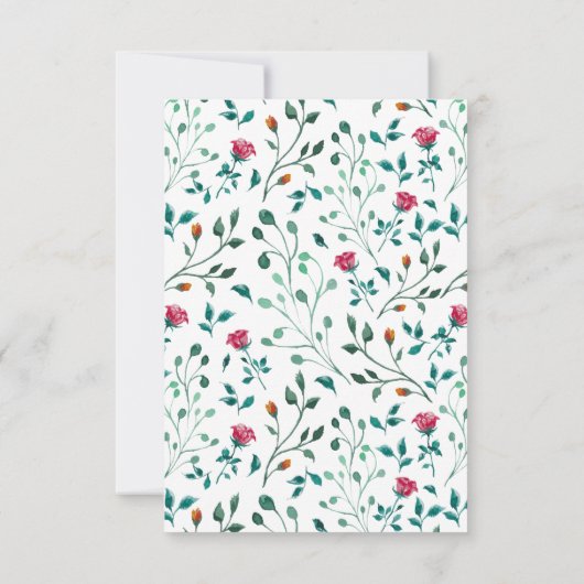 Invitation Couronne de verdure rustique | Carton d'invitation (Dos)