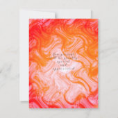 Invitation Couronne Dégradé Orange Pêche Brillante (Dos)