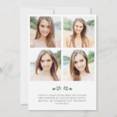 Invitation Couronne d'eucalyptus | Grille de photos multiples (Dos)