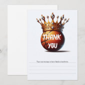 Invitation Couronne d'or du roi de basket-ball Anniversaire M (Devant / Derrière)