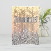 Invitation Couronne d'or et d'argent pour la princesse de la  (Debout devant)