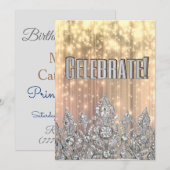 Invitation Couronne d'or et d'argent pour la princesse de la  (Devant / Derrière)