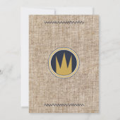 Invitation Couronne d'or King Wild ONE Thing 1er anniversaire (Dos)