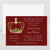 Invitation Couronne dorée (Devant / Derrière)