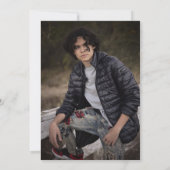 Invitation Couronne dorée de basketball Fond de photo complet (Dos)