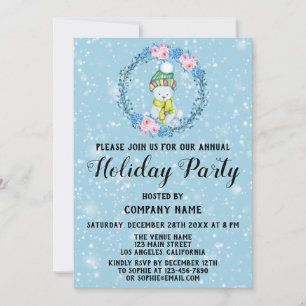 Invitation Couronne d'ours câlin de la compagnie de fêtes de
