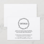 Invitation Couronne Élégante Détails de Mariage Kraft Rustiqu (Devant / Derrière)
