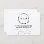 Invitation Couronne élégante Détails de mariage rustique Kraf (Devant / Derrière)