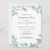 Invitation Couronne élégante feuillage botanique. Partie de f (Devant)