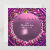 INVITATION COURONNE FLEURIE ROSE RENAISSANCE FLORENTINE MONOG (Dos)
