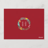 Invitation Couronne Fleurie Rubis pour le 40ème An (Dos)