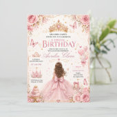 Invitation Couronne Florale Anniversaire (Debout devant)