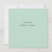 Invitation Couronne florale aquarelle Merci (Dos)