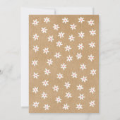 Invitation Couronne florale bébé sprinkle rustique kraft boho (Dos)