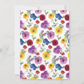 Invitation Couronne florale Bright & Bold pour fête d'anniver (Dos)