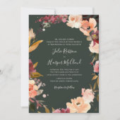 Invitation Couronne florale de Bourgogne | Mariage traditionn (Devant)