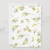 Invitation Couronne florale de fleurs sauvages chic d'été de (Dos)