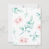 Invitation Couronne florale de lapin de Pâques à l'aquarelle  (Dos)