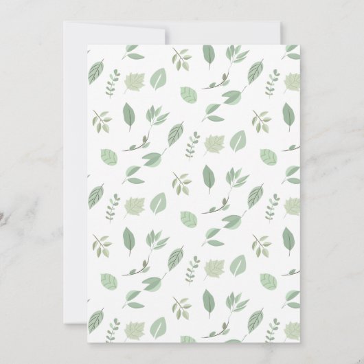 Invitation Couronne florale de lapin de Pâques avec sauge (Dos)