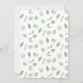 Invitation Couronne florale de Pâques lapin Sage (Dos)