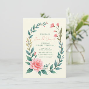 Invitation Couronne Florale Délicate