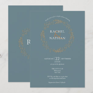 Invitation Couronne florale délicate   Shower de couple