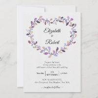 Couronne florale | Mariage de feuillage rose viole