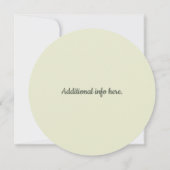 Invitation Couronne florale modifiable Enregistrer la date (Dos)