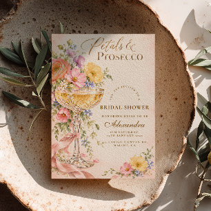 Invitation Couronne florale pour la douche de la mariée Petal