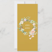 Invitation Couronne florale pour le 50e anniversaire de maria (Dos)