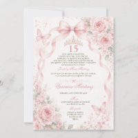 Couronne florale rose Quinceañera 15 Ans Princesse