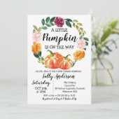 Invitation Couronne florale rustique Petit Baby shower Citrou (Debout devant)