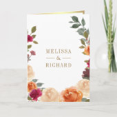 Invitation Couronne florale rustique QR Code Mariage (Devant)