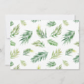 Invitation Couronne florale tropicale aquarelle pour cadeaux (Dos)