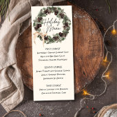 Invitation Couronne imprimable Menu de fêtes