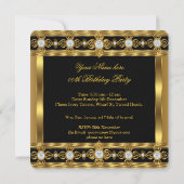 Invitation Couronne King Prince Queen Royal Gold Diamond Part (Dos)