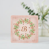 Invitation Couronne mariage avec monogramme (Debout devant)