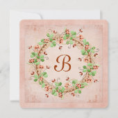 Invitation Couronne mariage avec monogramme (Devant)