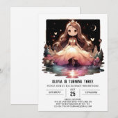 Invitation Couronne Minimaliste Anniversaire Princesse (Devant / Derrière)