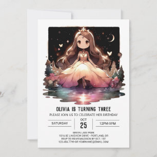 Invitation Couronne Minimaliste Anniversaire Princesse
