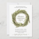 Invitation Couronne moderne simple pour la fête de Noël (Devant)