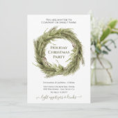 Invitation Couronne moderne simple pour la fête de Noël (Debout devant)