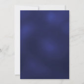Invitation Couronne monogramme bleu marine simple mariage (Dos)